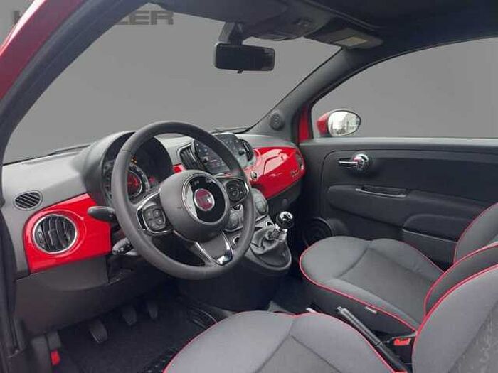 Fiat 500C 1.0 C Hybrid Red, PDC, Uconnect, Alu, Apple Car Play, Klima
