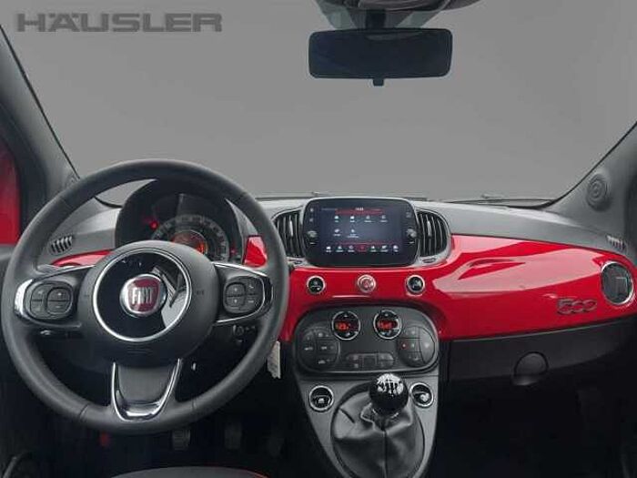 Fiat 500C 1.0 C Hybrid Red, PDC, Uconnect, Alu, Apple Car Play, Klima
